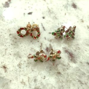 Christmas Themed Studs Set of 3